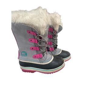 Sorel Kids Boots with Gray and Pink Accents